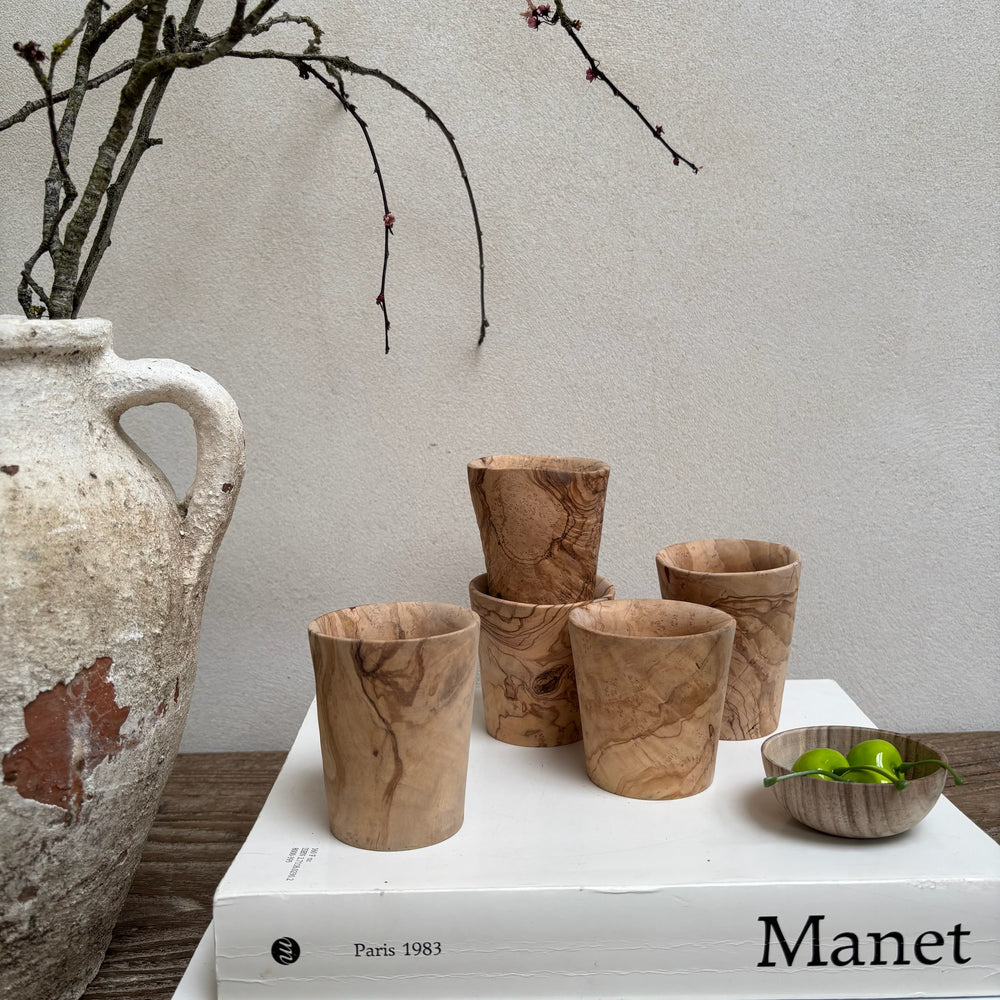 Moroccan Olive Wood Cups