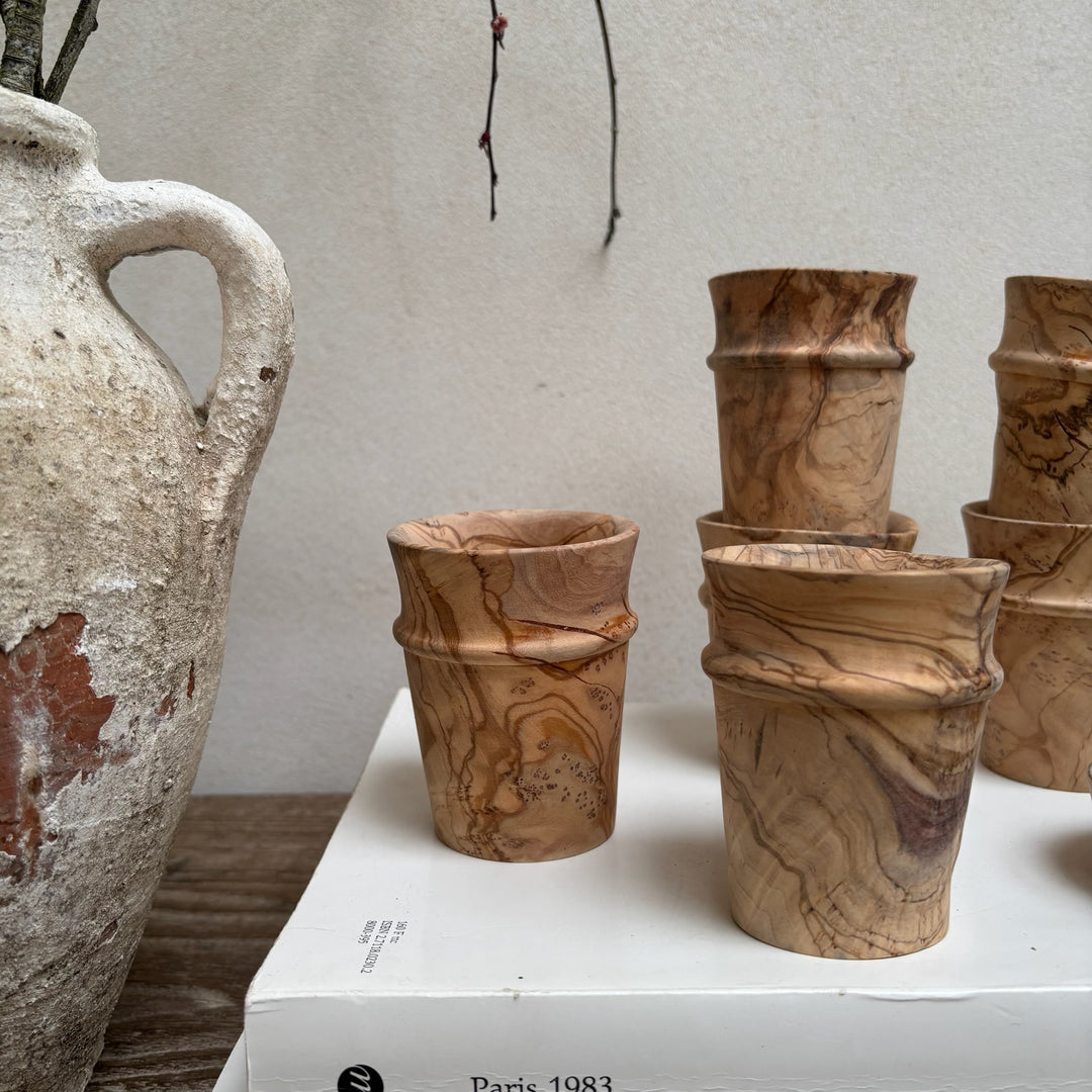 Moroccan Olive Wood Cups 