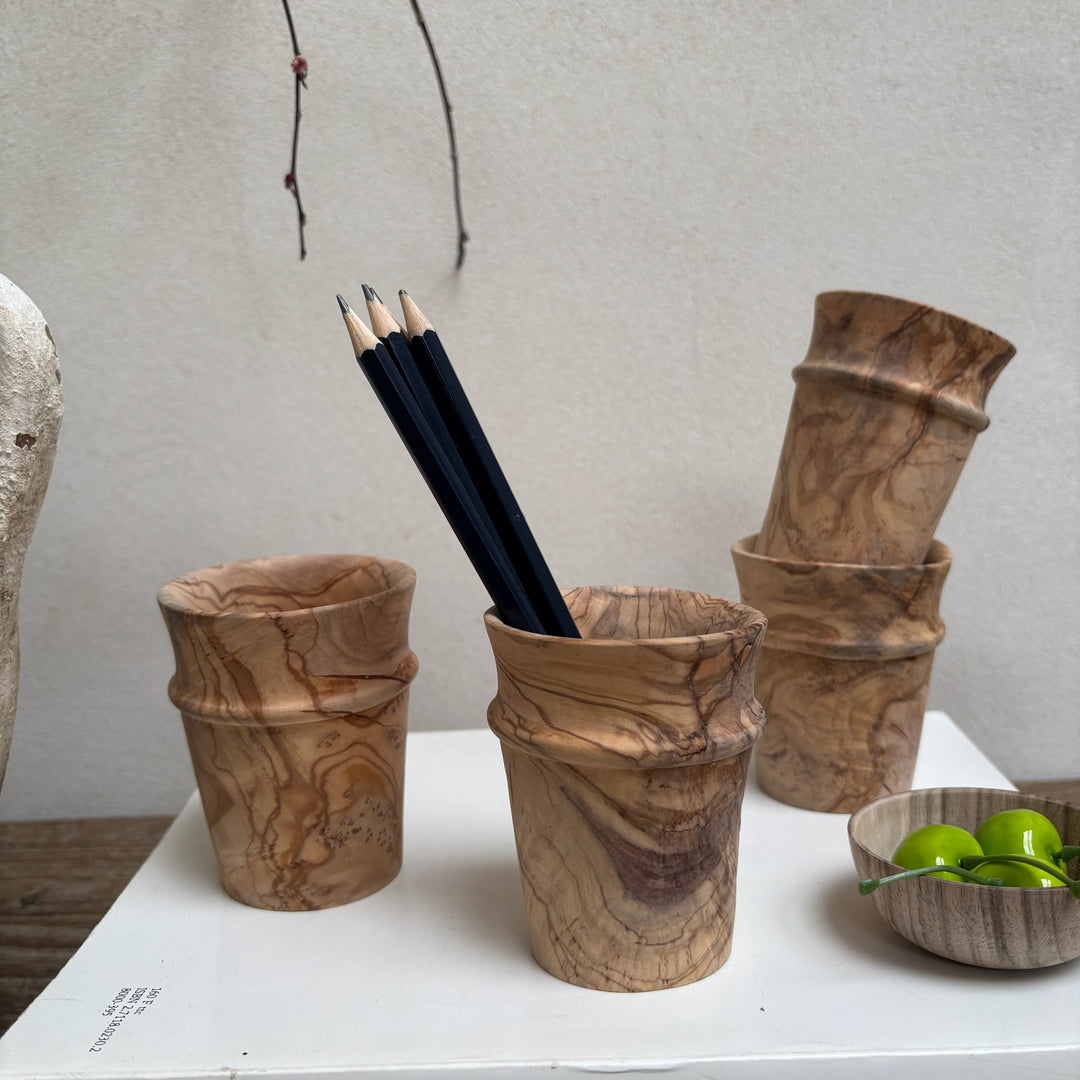 Moroccan Olive Wood Cups 