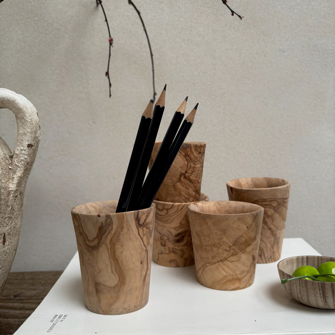 Moroccan Olive Wood Cups