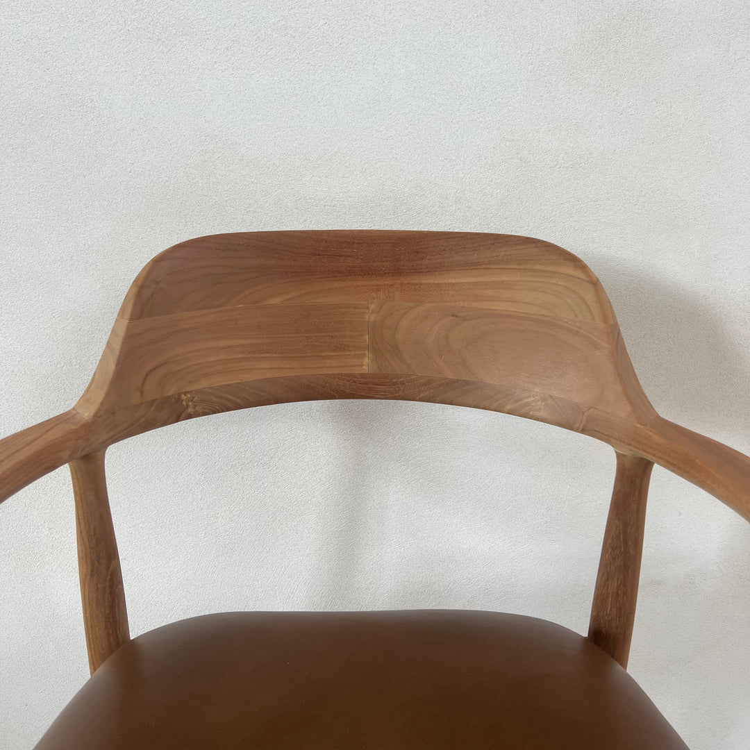 Natural Bar Stool Leather Seat | Hoxton