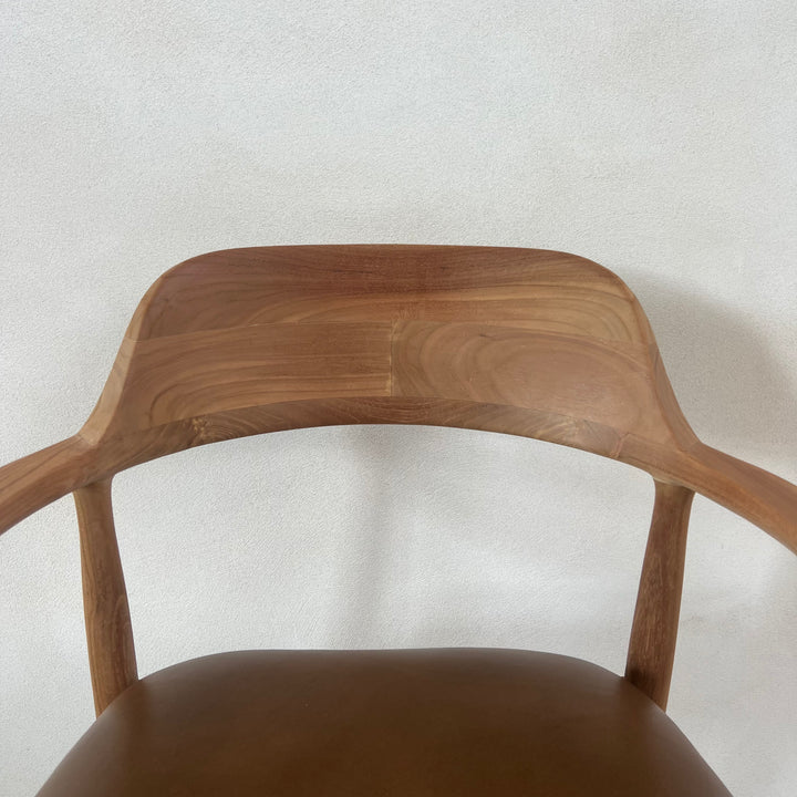 Natural Bar Stool Leather Seat | Hoxton