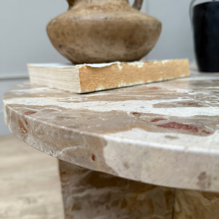 Natural Round Marble Side Table