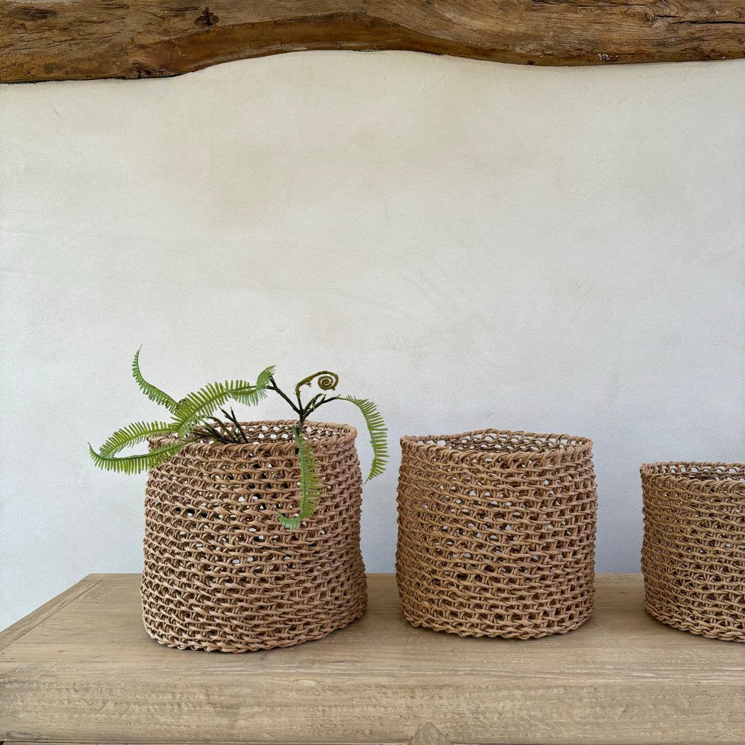 Natural Woven Paper Baskets