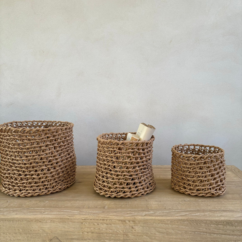 Natural Woven Paper Baskets