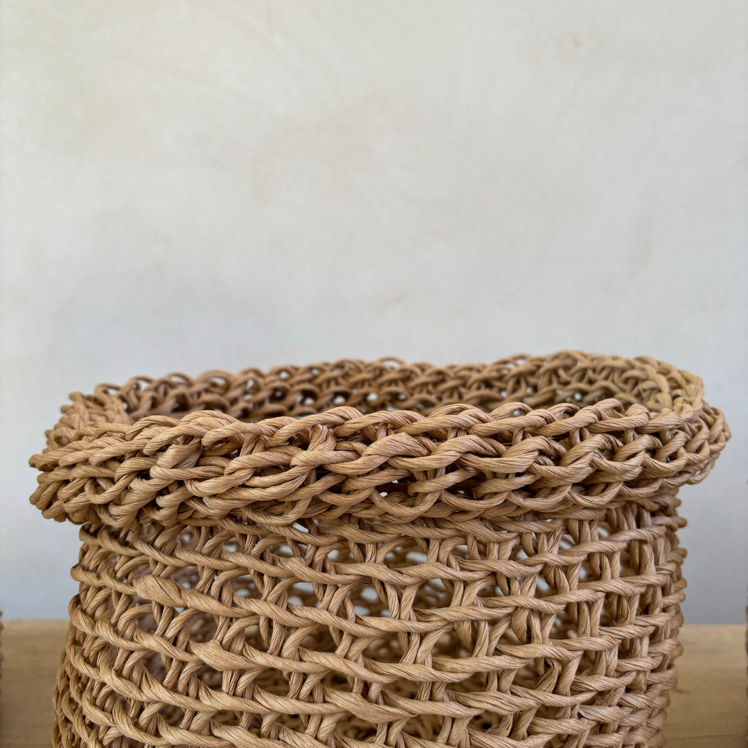 Natural Woven Paper Baskets