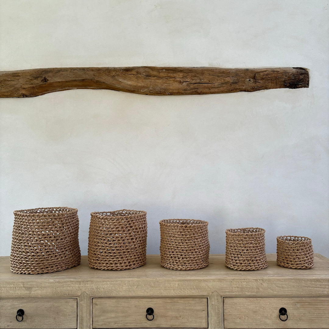 Natural Woven Paper Baskets