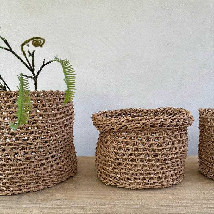 Natural Woven Paper Baskets