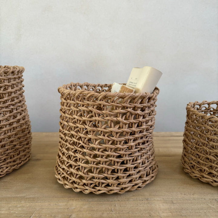 Natural Woven Paper Baskets