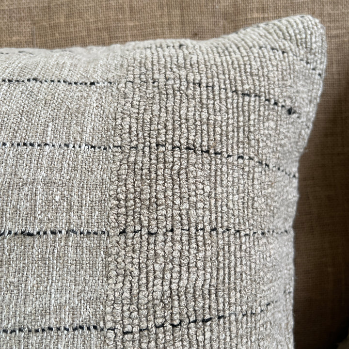 Natural stripe linen cushion Newton