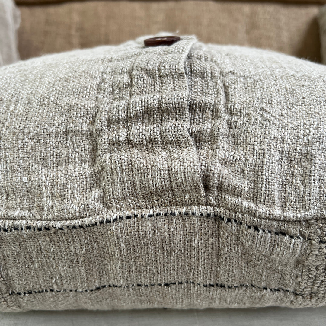 Natural stripe linen cushion Newton