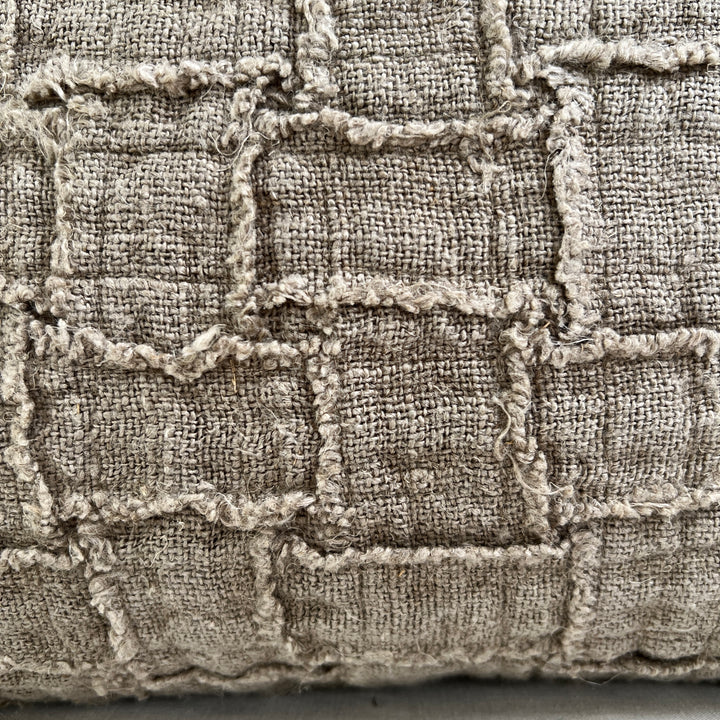 Natural textured linen cushion Bowery