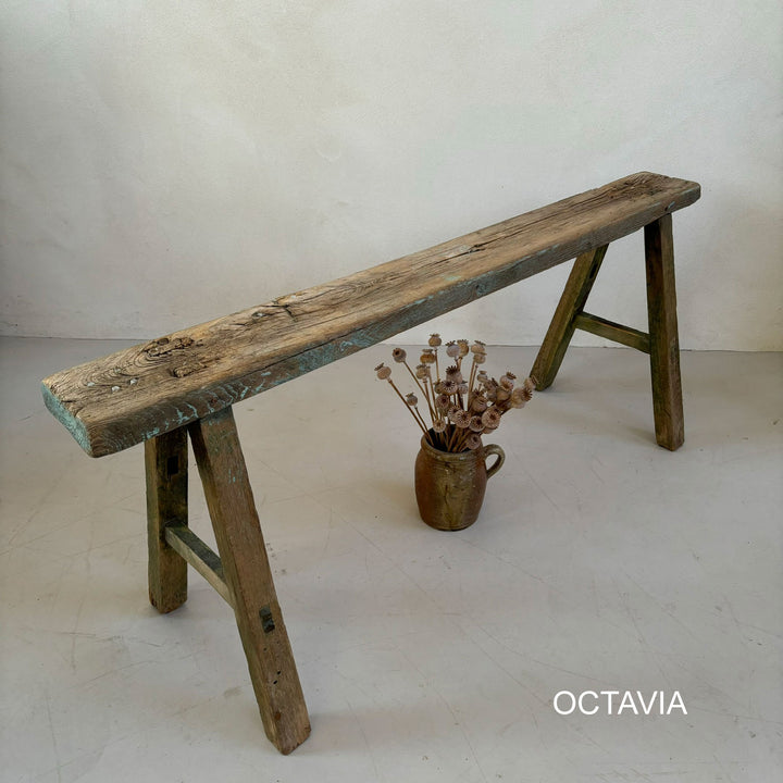 Extra Long Rustic Antique Bench | 122 to 150cm long