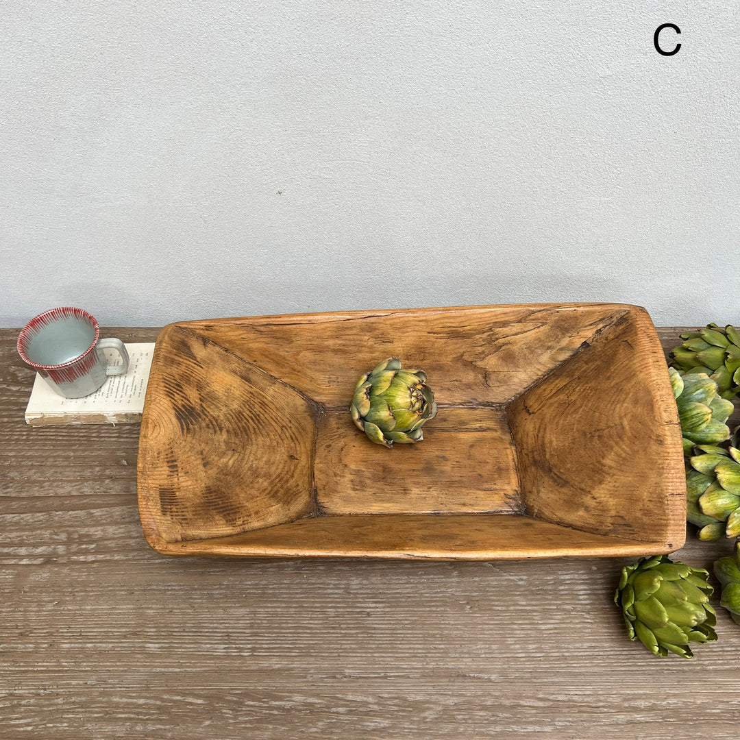 Oblong Antique Dough Bowls original