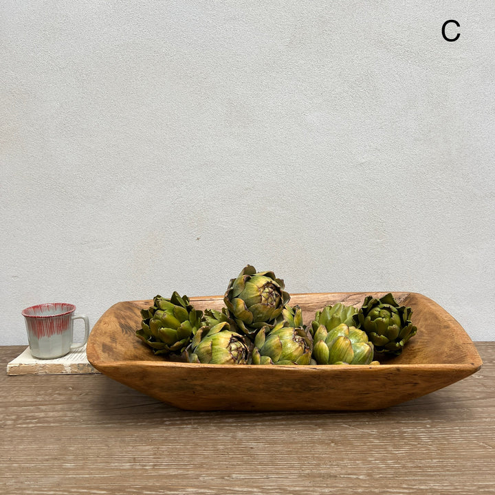 Oblong Antique Dough Bowls original