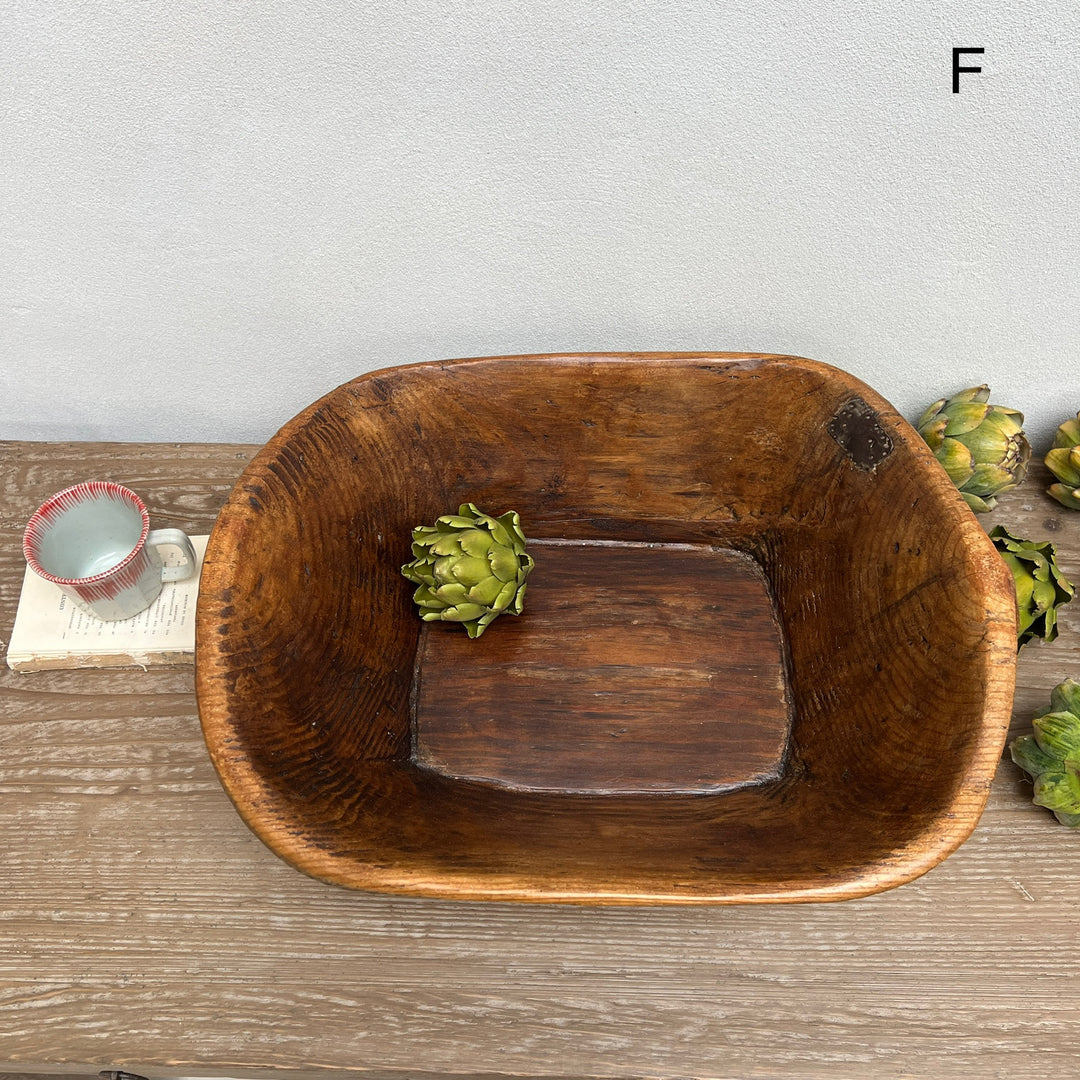 Oblong Antique Dough Bowls original
