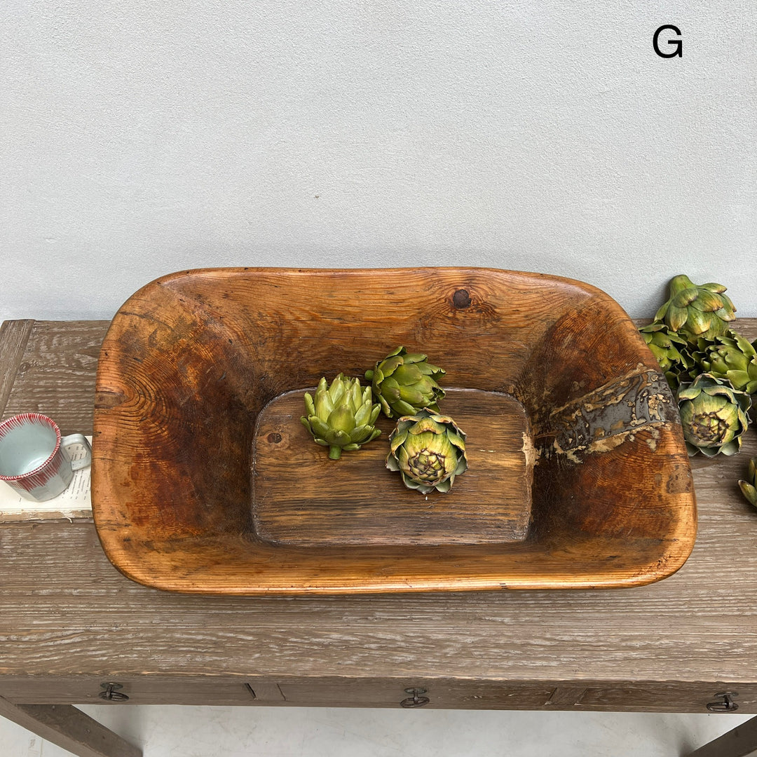 Oblong Antique Dough Bowls original