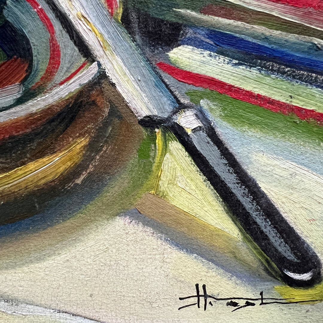 Oil Painting On Board | Petit Dejeuner