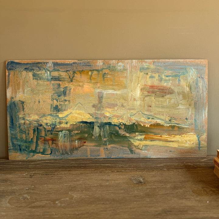 Original Felix Robbins Abstract Painting on Board | Cap Ferrat
