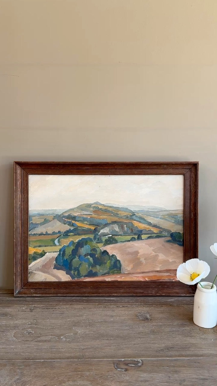 Original Vintage Owen Rowley Oil Painting | Antibes