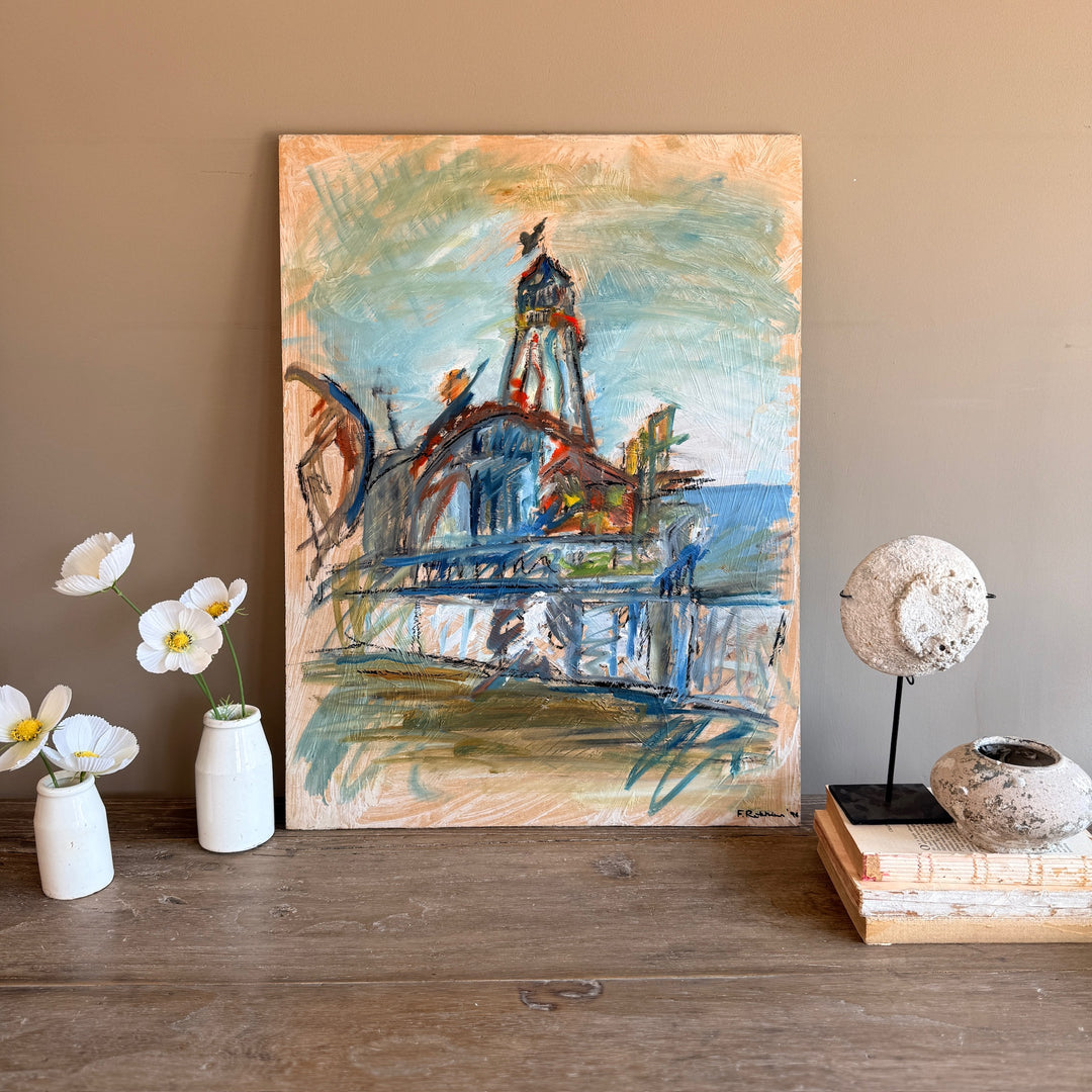 Original signed Felix Robins Abstract Oil Painting | Neuilly