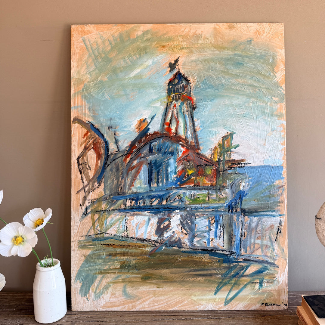 Original signed Felix Robins Abstract Oil Painting | Neuilly