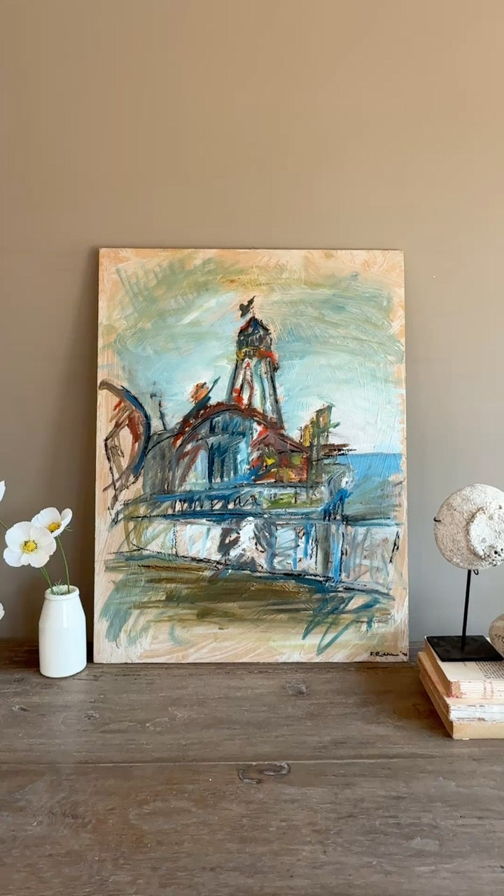 Original signed Felix Robins Abstract Oil Painting | Neuilly