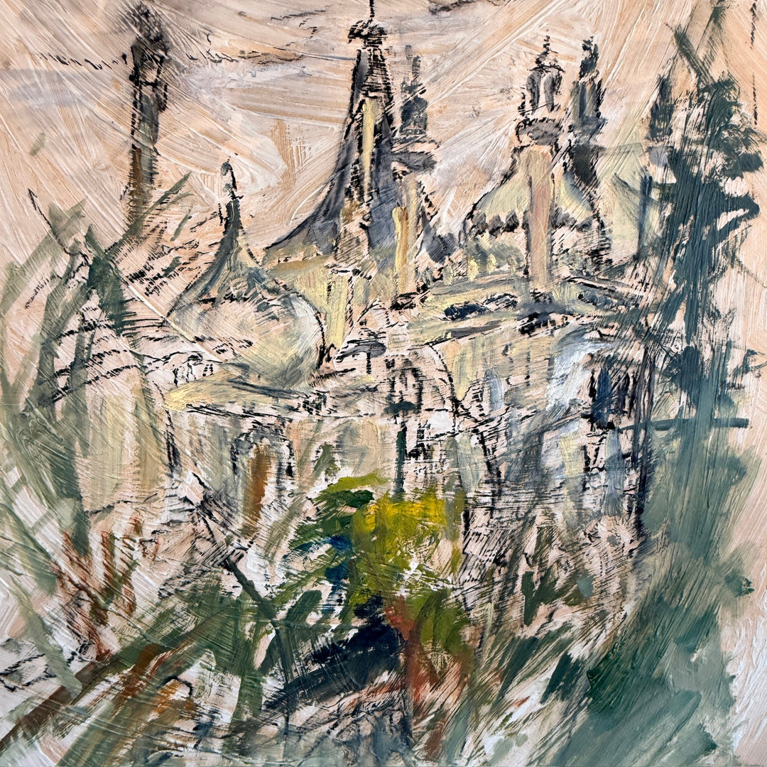 Original signed Felix Robins Abstract Oil Painting | Paris