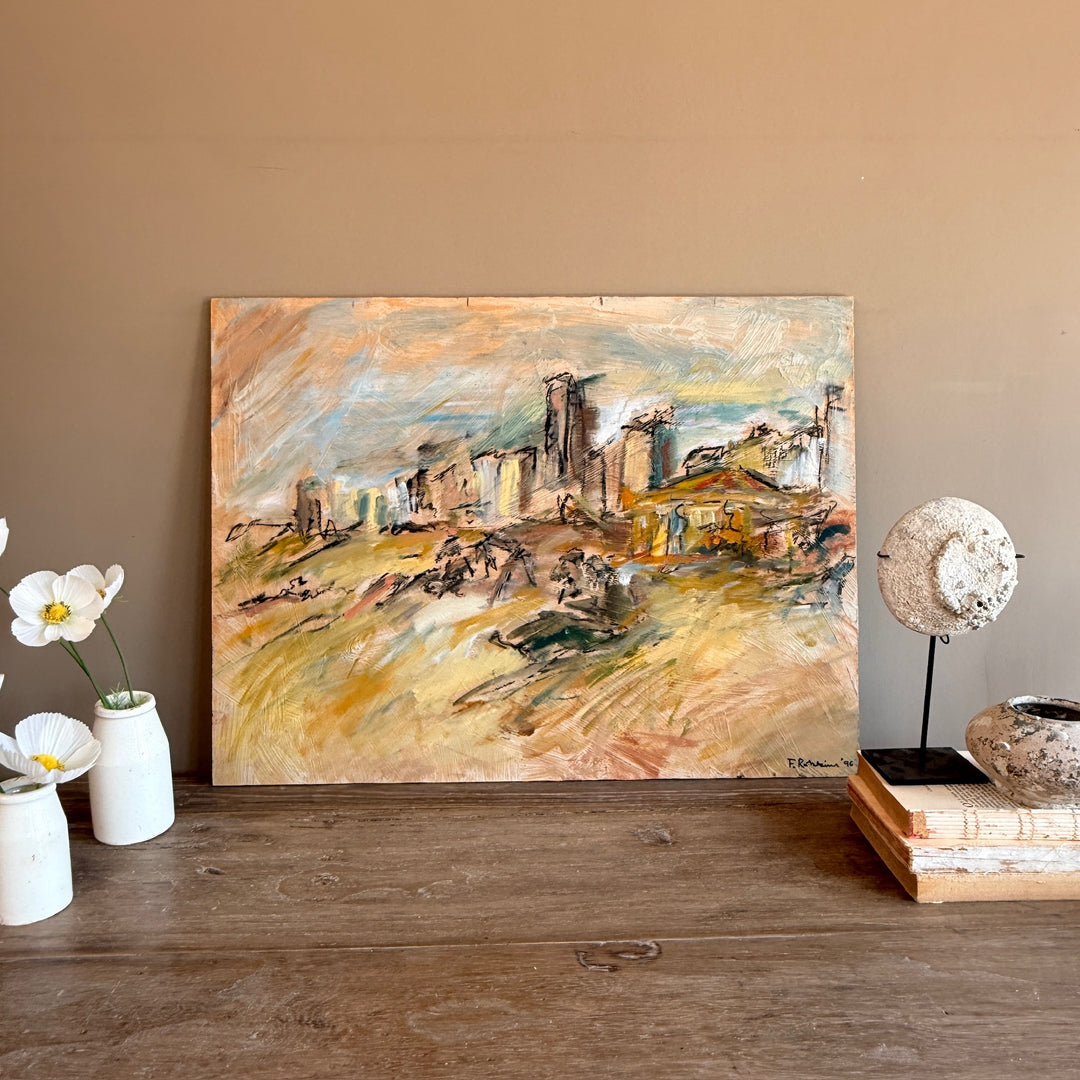 Original signed Felix Robins Abstract Oil Painting | Saint Tropez