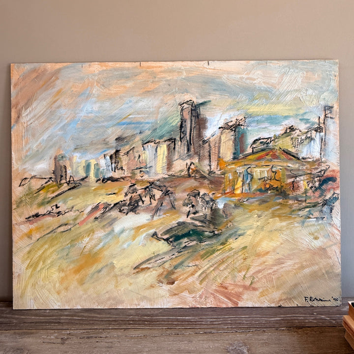 Original signed Felix Robins Abstract Oil Painting | Saint Tropez