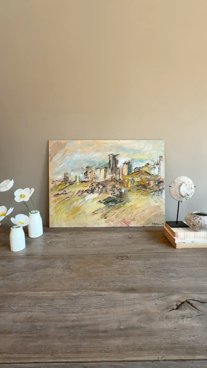 Original signed Felix Robins Abstract Oil Painting | Saint Tropez