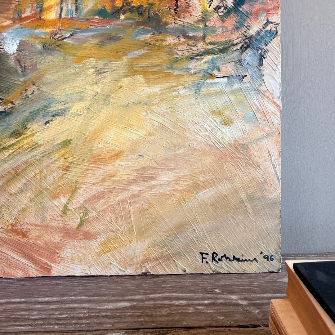Original signed Felix Robins Abstract Oil Painting | Saint Tropez