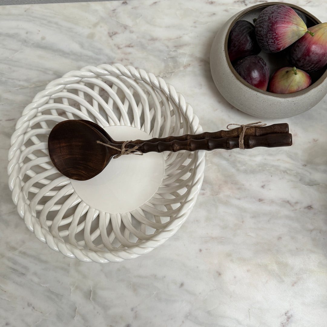 Pair of Dark Wood Salad Servers | Jodie