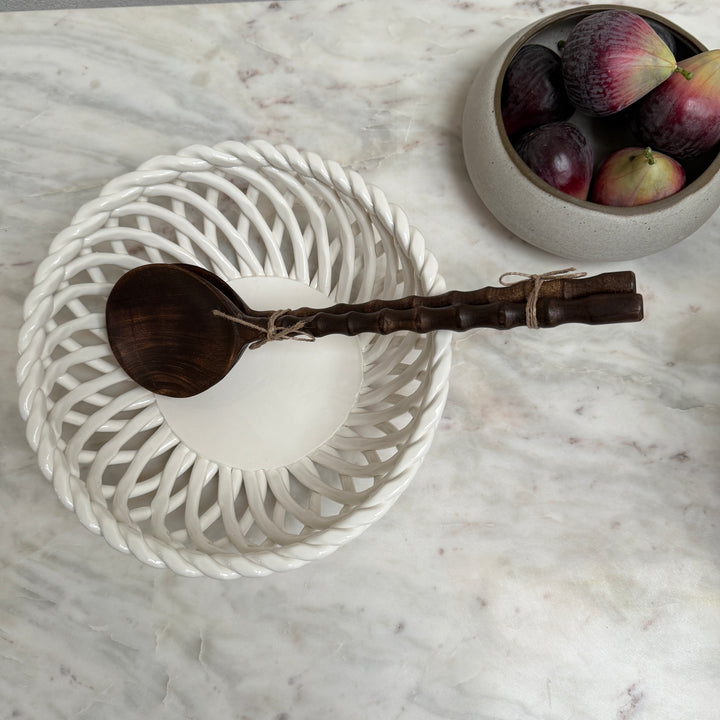 Pair of Dark Wood Salad Servers | Jodie