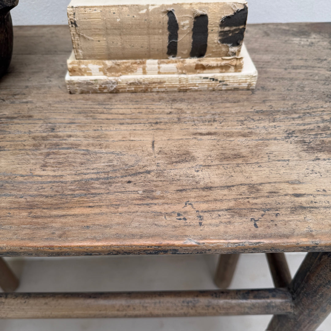 Wooden box on a rustic wooden table