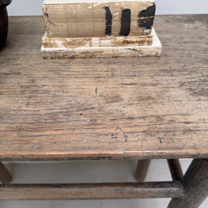 Wooden box on a rustic wooden table