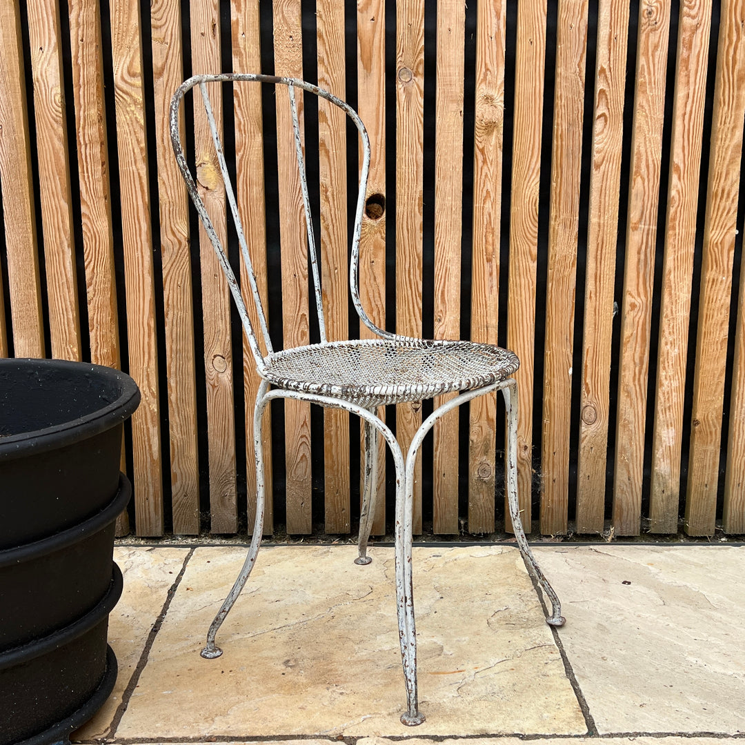 Pair of Vintage French Wire Garden Chairs