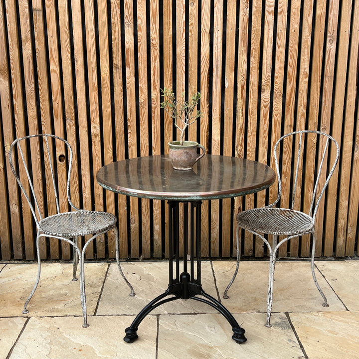 Pair of Vintage French Wire Garden Chairs