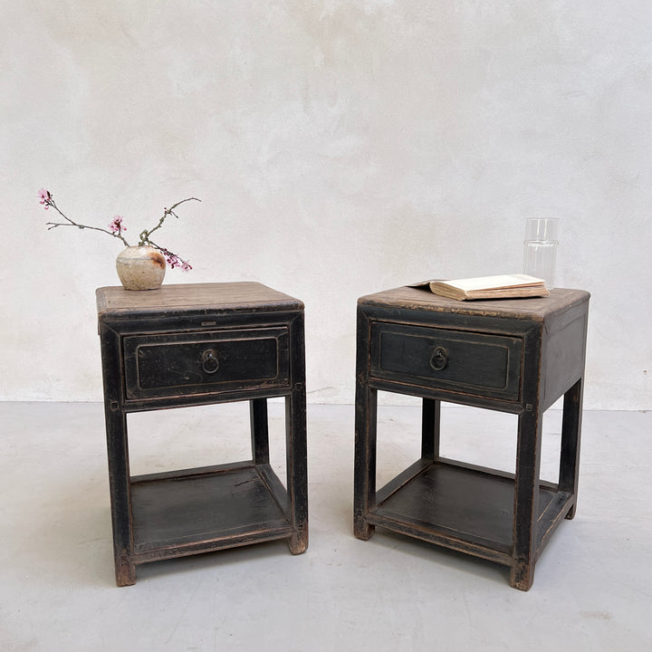 Pair of antique bedside tables | Allegra c 