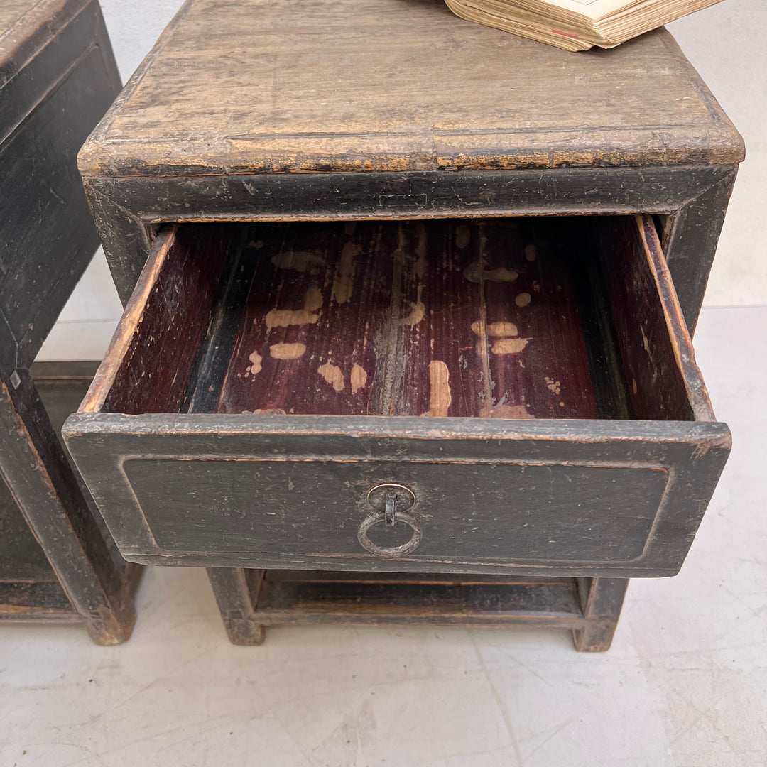 Pair of antique bedside tables | Allegra h 