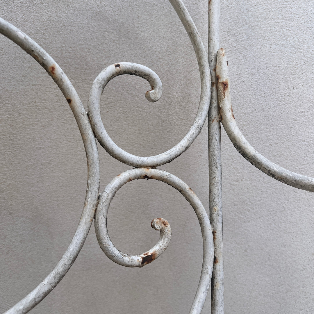 Pair of vintage cast iron french garden chairs