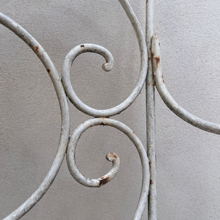 Pair of vintage cast iron french garden chairs