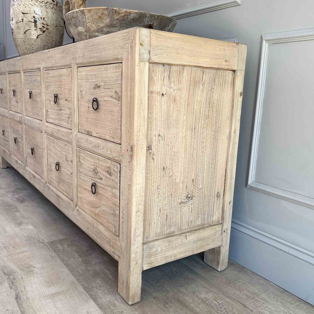 pale reclaimed multidrawer primrose side view