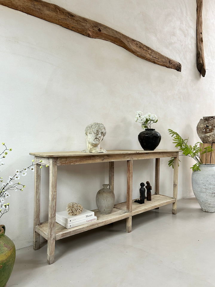 Pale Wood Rustic Console Table | Ashton