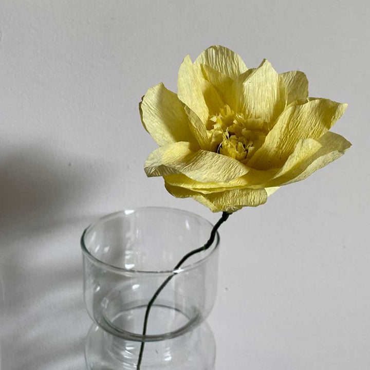 Paper Flower Dahlia Yellow