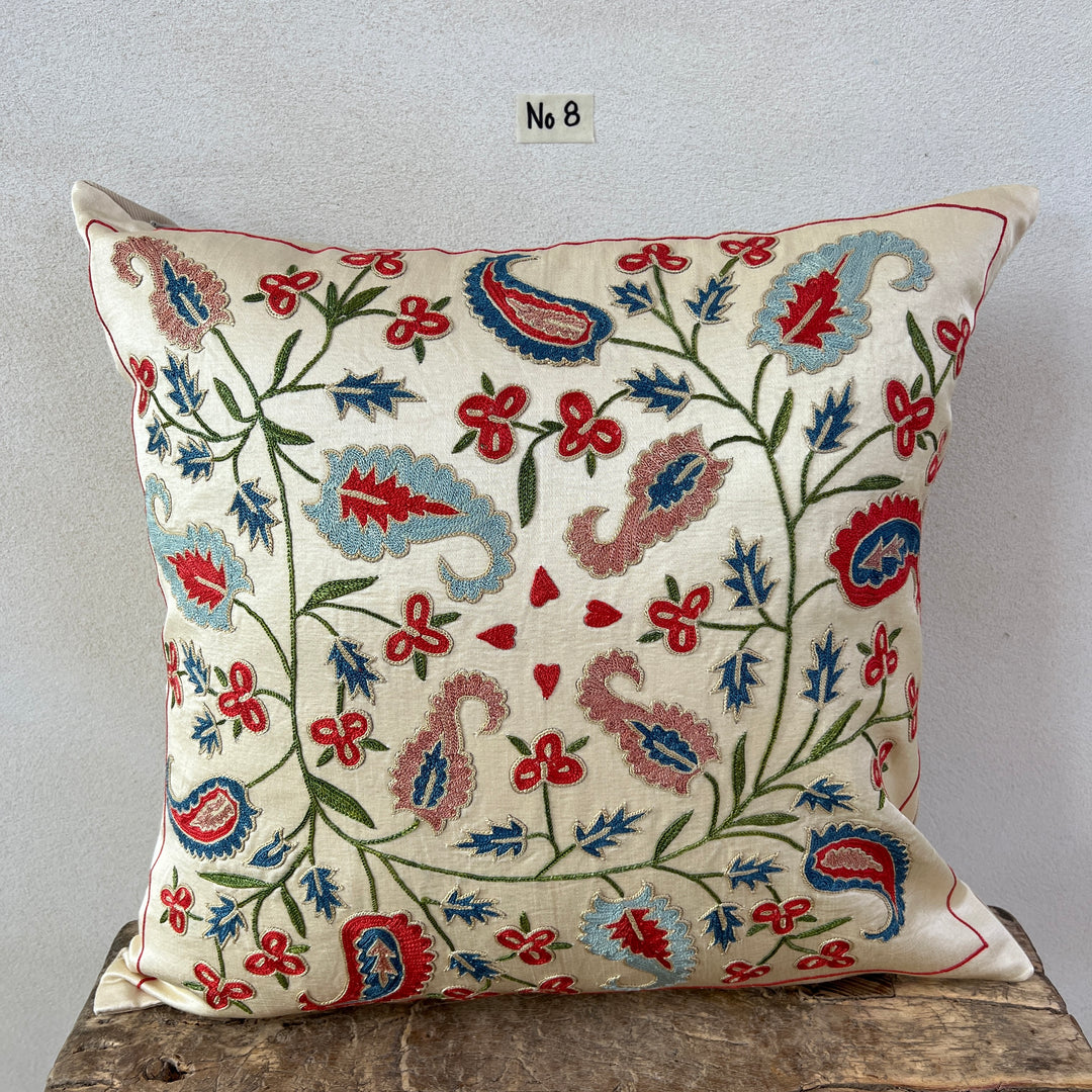 Persian Silk Hand Embroidered Cushion