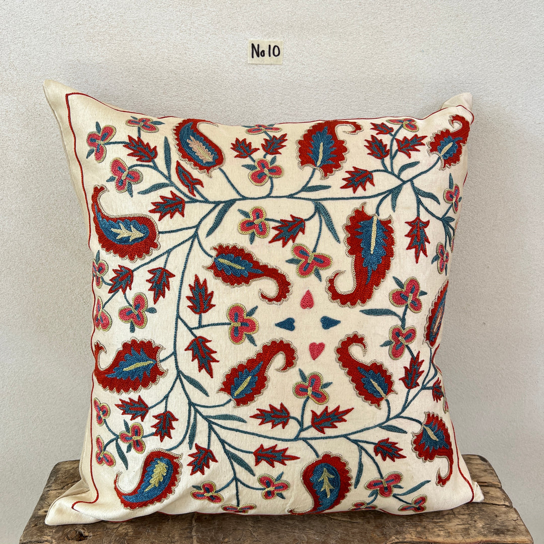 Persian Silk Hand Embroidered Cushion