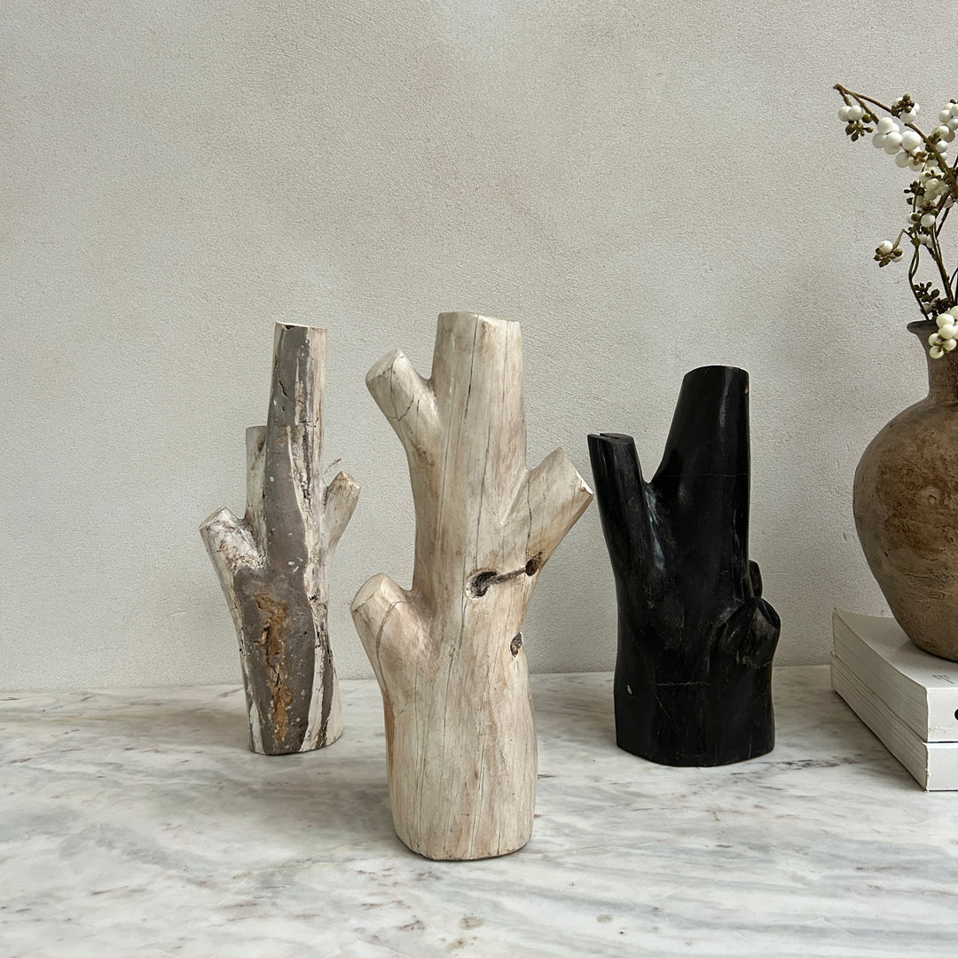 Petrified wood tree branch sculpture | Sari
