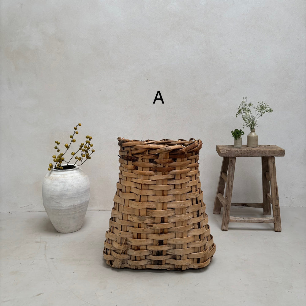 Primitive Antique Handwoven Baskets