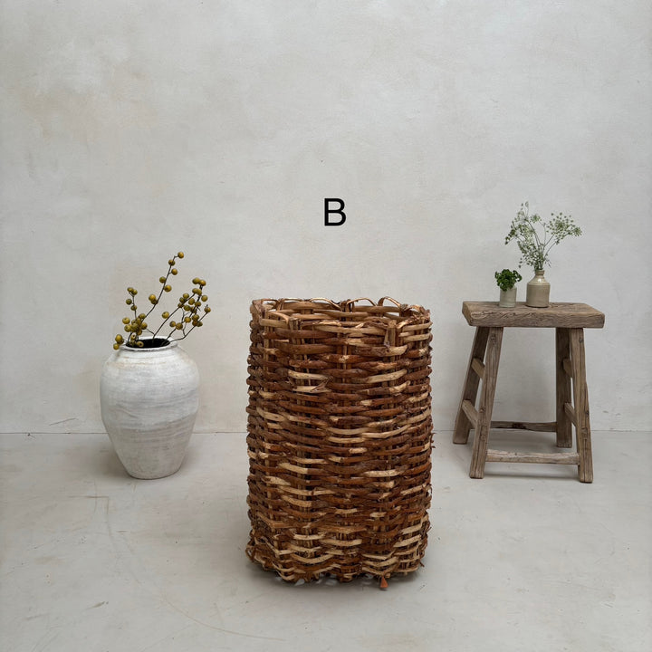 Primitive Antique Handwoven Baskets